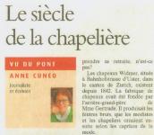Le sciècle de la chapelière